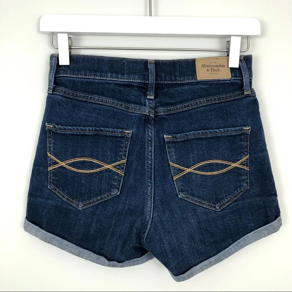 Abercrombie & Fitch Rolled Cuff Denim Shorts